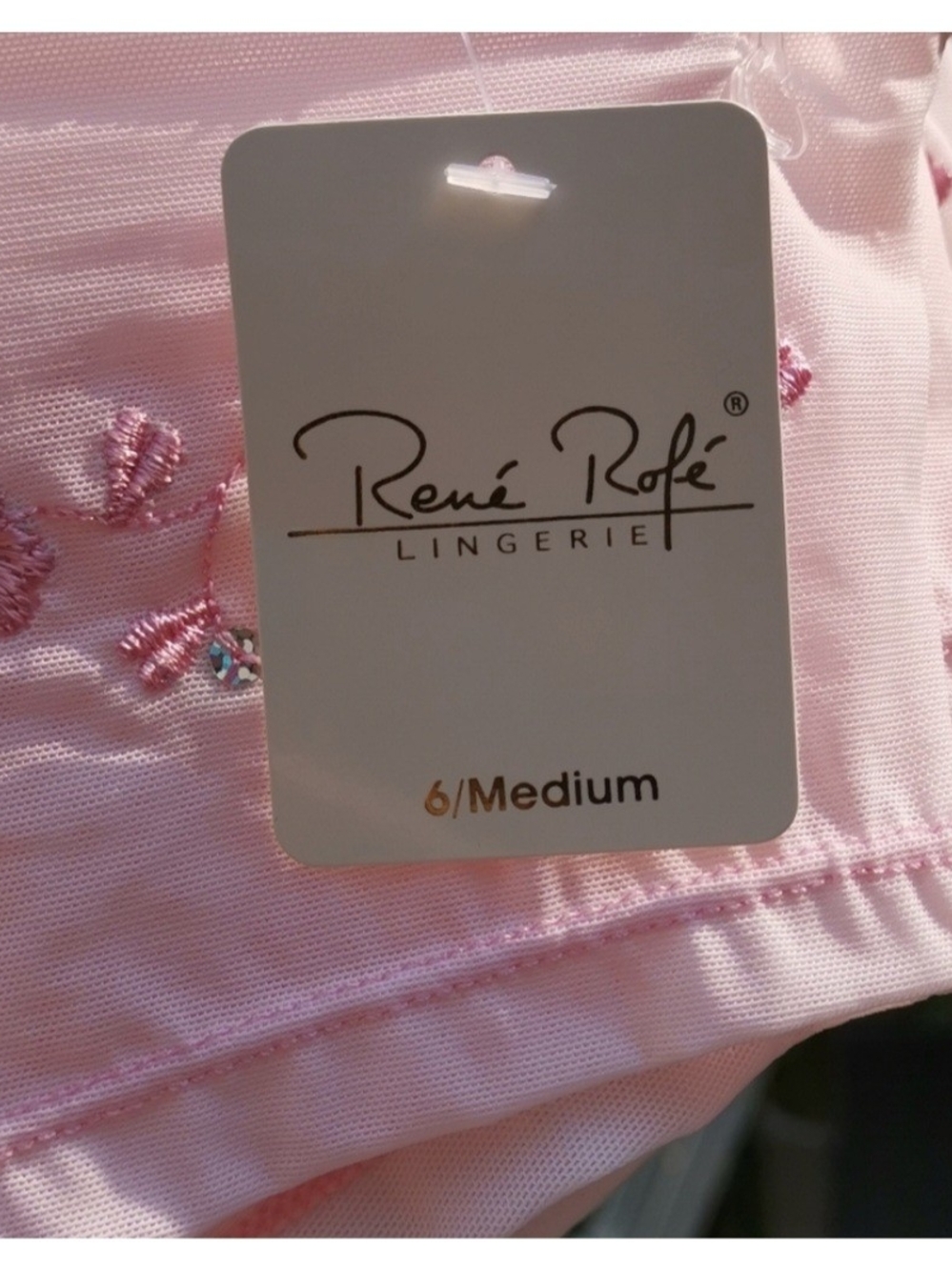 Rene Rofe Light Pink Embroidered Briefs - Picture 4 of 6